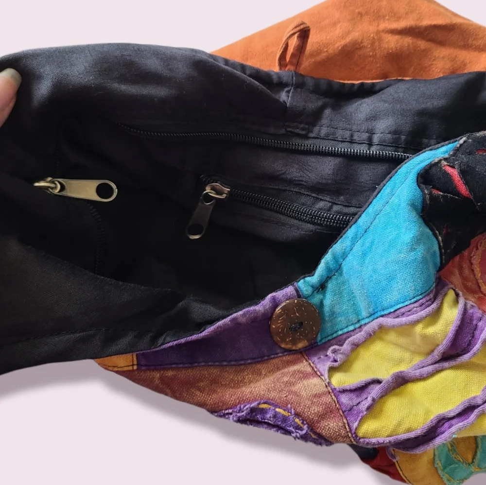 Boho hippie sling crossbody bag